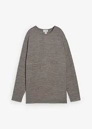 Lång sweatshirt med stickad look, bonprix