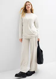 Omlottcardigan med stickad look, bonprix