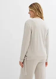 Omlottcardigan med stickad look, bonprix