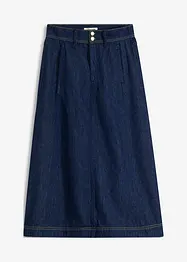 Mellanlång jeanskjol, bonprix