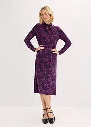 Mellanlång klänning med ståkrage, bonprix