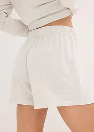 Långärmad topp och shorts i mjukt material, bonprix