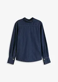 Jeansblus med breda manschetter, bonprix