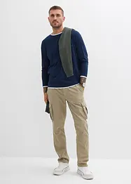 Långärmad T-shirt med 2-i-1-look, bonprix