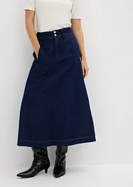 Mellanlång jeanskjol, bonprix