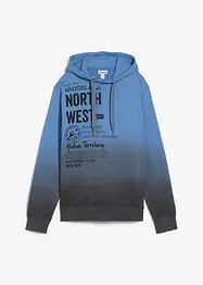 Sweatshirt med huva i ren bomull, bonprix