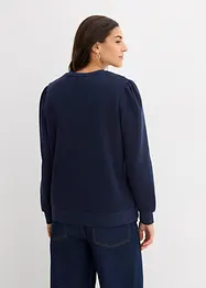 Sweatshirt med broderi i bomullsmix, bonprix