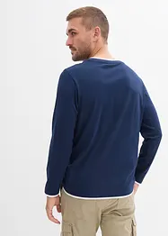 Långärmad T-shirt med 2-i-1-look, bonprix