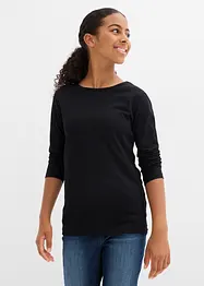 Långärmad topp av ren bomull (3-pack), bonprix