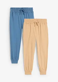 Joggingbyxa av ekologisk bomull (2-pack), bonprix