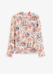 Blus med blommönster, bonprix