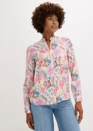 Blus med blommönster, bonprix