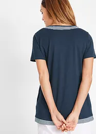T-shirt med 2-i-1-look, ekologisk bomull, bonprix