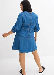 Jeansklänning, ballongärmar, bonprix