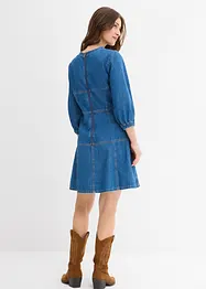Jeansklänning, ballongärmar, bonprix