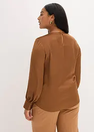 Blus i följsam satin, bonprix