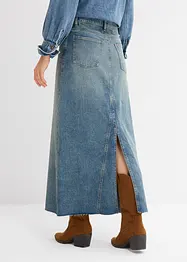 Jeanskjol i maxilängd med Mid Waist, bonprix