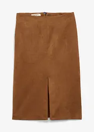 Pennsmal kjol av mockaimitation, bonprix