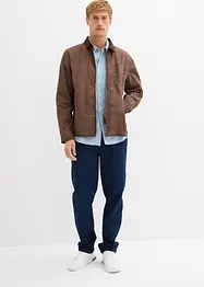 Långärmad skjorta med bomull och stretch, Regular Fit, bonprix