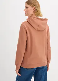 Sweatshirt med luva i ren ekologisk bomull, bonprix