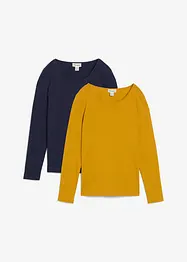 Långärmad topp (2-pack), bonprix