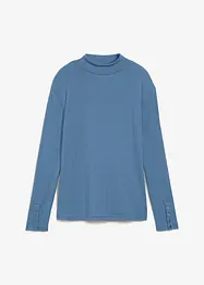 Ribbstickad topp med långa ärmar, bonprix