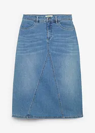 Stretchig jeanskjol, High Waist, bonprix