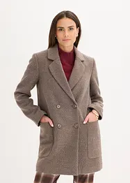 Kort kappa med yllelook, bonprix