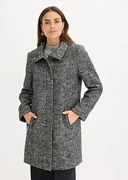 Avslappnad tunn kappa med yllelook, bonprix