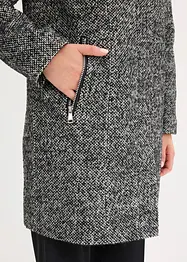 Avslappnad tunn kappa med yllelook, bonprix