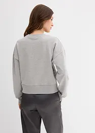 Oversizesweatshirt med strass, bonprix