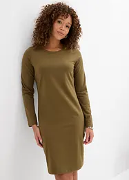 Jerseyklänning av bomull med stretch (2-pack), bonprix