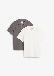 Pikétröja (2-pack) i ren ekologisk bomull, bonprix