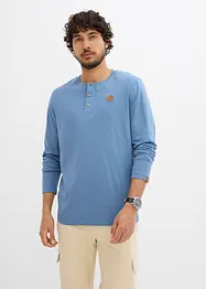 Långärmad T-shirt i farfarsmodell (2-pack) i ekologisk bomull, bonprix