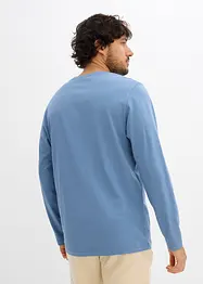 Långärmad T-shirt i farfarsmodell (2-pack) i ekologisk bomull, bonprix