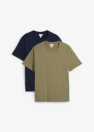 T-shirt av ren ekologisk bomull (2-pack), bonprix