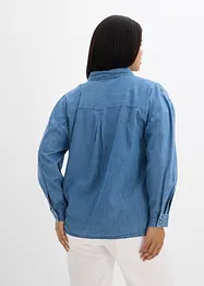 Jeansskjorta i oversizemodell, ekologisk bomull, bonprix