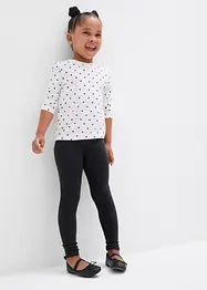 Leggings i elastiskt material med ekologisk bomull för barn (2-pack), bonprix