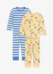 Pyjamas i ren ekologisk bomull (4 delar), bonprix