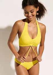 Bikini med halterneck och rynkning (2 delar), bonprix