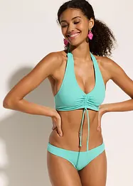 Bikini med halterneck och rynkning (2 delar), bonprix