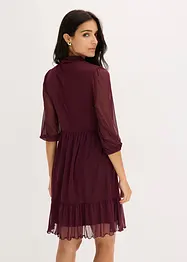 Jerseyklänning i mesh, bonprix