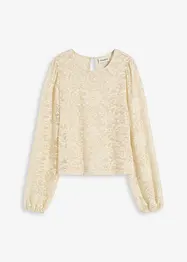Kort topp av elastisk spets, bonprix