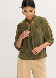 Topp av mesh med knytband, bonprix