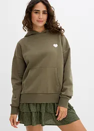 Oversize-sweatshirt med huva i mjuk bomullsblandning, bonprix