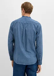 Långärmad skjorta med tvättade effekter, bonprix