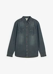 Jeansskjorta i ren bomull, bonprix