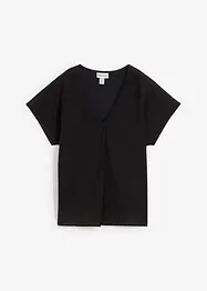 Topp med sidenandel och vävd infällning, bonprix