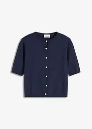 Finstickad cardigan i viskosmix, bonprix