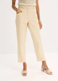 Satinbyxa med Tapered Fit, bonprix